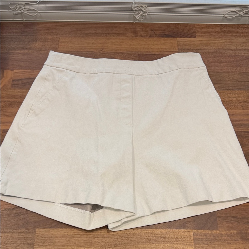 SPANX High Waist White Shorts